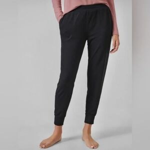 Athleta Black  Wind Down Waffle Weave Modal blend  Sleep Jogger M